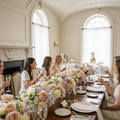 Elegant bridal or baby shower gathering in a private restaurant room